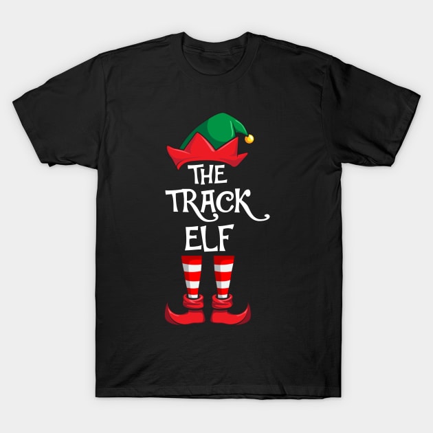 Track Elf Matching Family Christmas Running T-Shirt by hazlleylyavlda